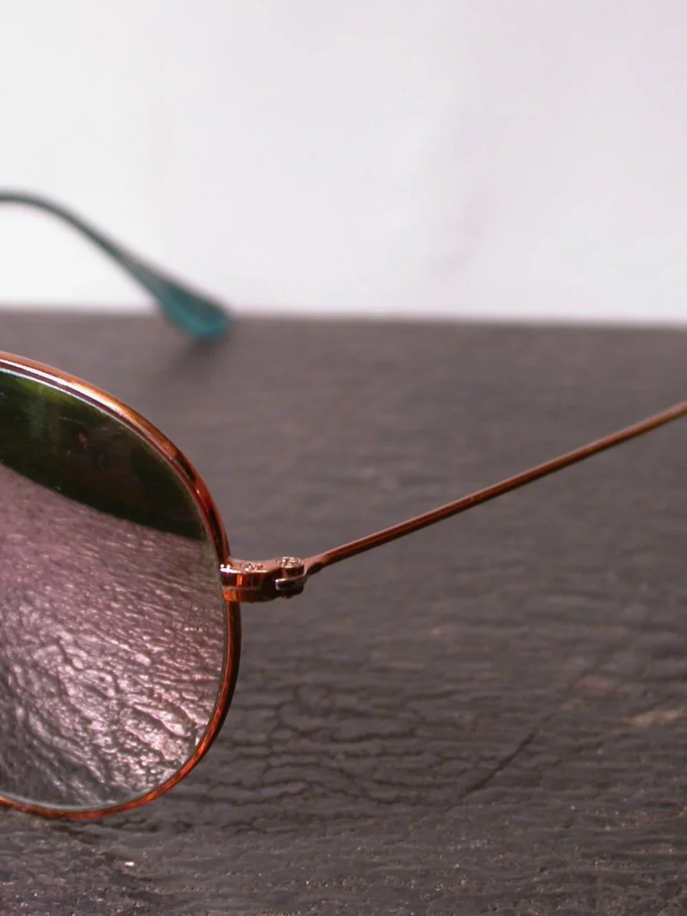 Ray Ban Bronze and Blue Aviator Shades Sunglasses WORN